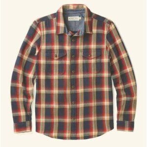 Outerknown Blanket Shirt Marine Nostalgic Plaid Long sleeves button up shirt XS
